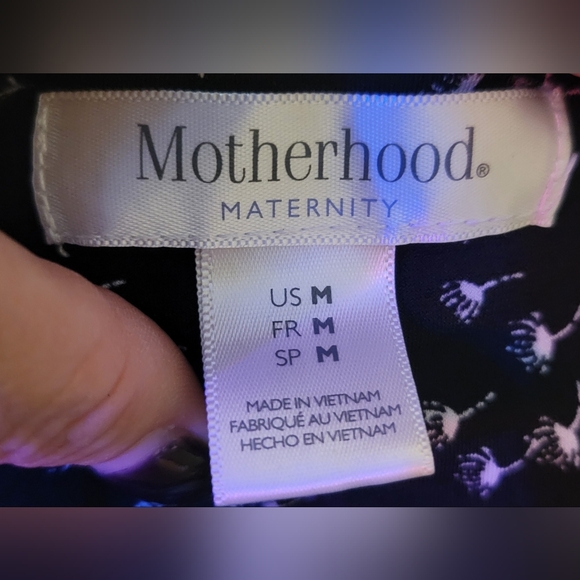 Motherhood Maternity Waist Tie Surplice Dandelion Dress Sz Medium - Picture 5 of 6